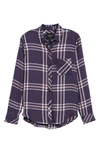 Rails Hunter Plaid Shirt In Navy Petal Pink