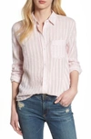 Rails Charli Shirt In Blush Shadow Stripe