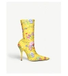 BALENCIAGA Knife puppy-print stretch-jersey ankle boots