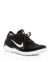 Nike Women's Free Rn Flyknit 2018 Running Shoes, Black In Black/white