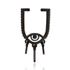 ASTRID & MIYU The Evil Eye Ear Cuff In Gunmetal