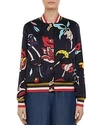 TED BAKER COLOUR BY NUMBERS YAVIS PRINTED BOMBER JACKET,WC8W-GJ02-YAVIS