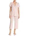Eberjey Gisele Cropped Two-piece Jersey Pajama Set In Cashmere Rose