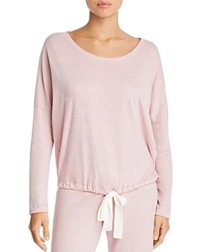Eberjey Heather Knit Slouchy Tee In Cashmere Rose