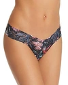 HANKY PANKY LOW-RISE PRINTED LACE THONG,9R1586