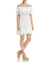 MUCHE ET MUCHETTE MUCHE ET MUCHETTE GAVIN EMBROIDERED OFF-THE-SHOULDER RUFFLE DRESS SWIM COVER-UP,688 GS