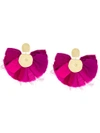 KATERINA MAKRIYIANNI KATERINA MAKRIYIANNI ROUND FABRIC EARRINGS - PINK