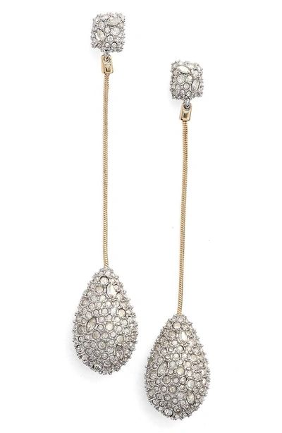 Alexis Bittar Elements Long Teardrop Earrings In Gold