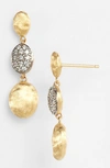 MARCO BICEGO SIVIGLIA 18K YELLOW GOLD & DIAMOND TRIPLE DROP EARRINGS,OB1234 B YW