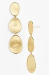Marco Bicego 18k Yellow Gold Lunaria Three Tiered Drop Earrings In Yellow Gold