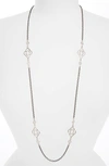 Armenta New World Heraldry Openwork Station Necklace In Black