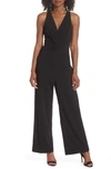 MAGGY LONDON SHIRRED CREPE JUMPSUIT,G3534M