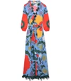 RHODE Lena Wrap Dress in Blue Multiflower,210000033382