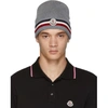 MONCLER MONCLER GREY WOOL BEANIE