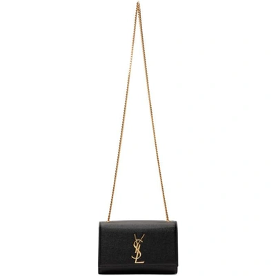 Saint Laurent Kate Monogram Ysl Leather Crossbody Bag, Black