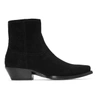 Saint Laurent Lukas 40mm Cowboy Ankle Boots In 1000 Black