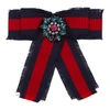 GUCCI NAVY & RED RIBBON BROOCH