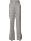 MSGM PLAID FLARED TAILORED TROUSERS