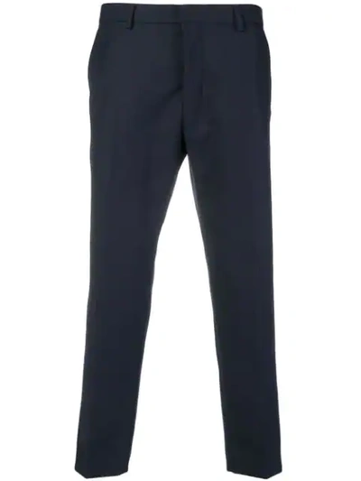Ami Alexandre Mattiussi Cropped Fit Trousers Navy In Blue