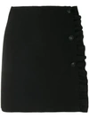 MSGM MSGM FRILL-TRIM MINI SKIRT - BLACK