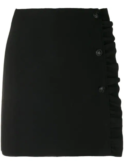 Msgm Frill-trim Mini Skirt - Black