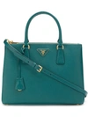 PRADA PRADA LOGO TOTE BAG - GREEN