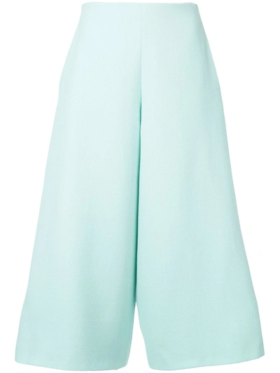 Delpozo Cropped Trousers In Green
