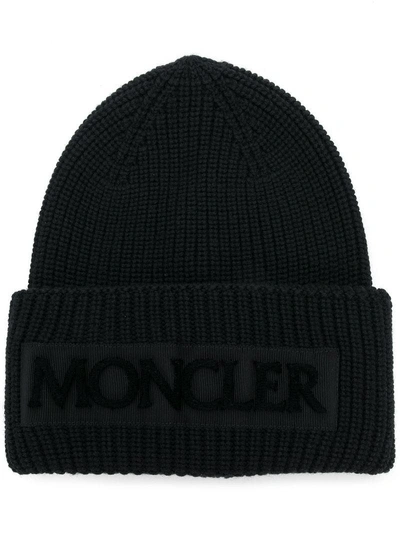 Moncler Cable Knit Beanie - Black
