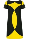 VERSACE VERSACE COLLECTION COLOUR BLOCK DRESS - BLACK