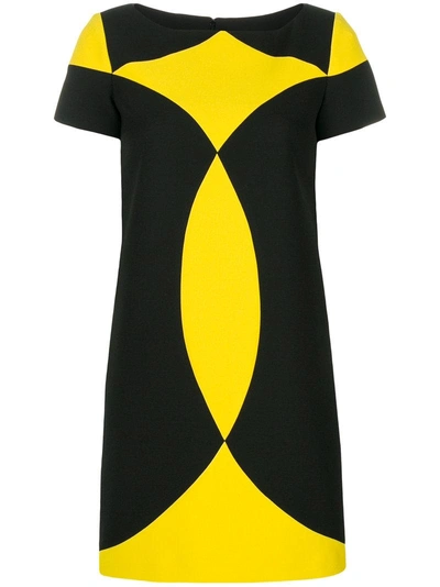 Versace Collection Colour Block Dress - 黑色 In Gnero Mostarda