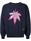 3PARADIS 3.PARADIS LONG SLEEVED LEAF JUMPER - BLUE