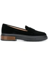 TOD'S TOD'S VELVET MOCCASINS - BLACK