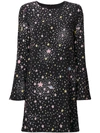 BOUTIQUE MOSCHINO BOUTIQUE MOSCHINO STARS PRINT LONGSLEEVED DRESS - BLACK