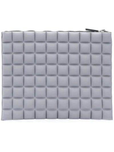 No Ka'oi Chocolate Bar Quilted Clutch In Grey