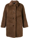 ASPESI ASPESI OVERSIZED COAT - BROWN