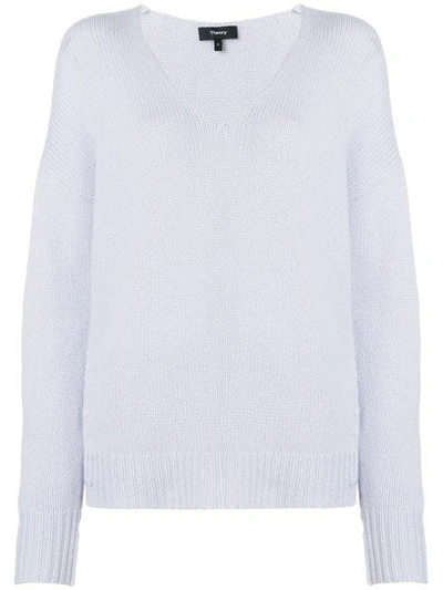 Theory Cashmere Jumper In Blue