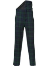 Y/PROJECT CHECKED PRINT TROUSERS