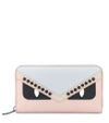 FENDI ZIP-AROUND LEATHER WALLET,P00338010