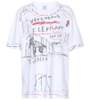 VETEMENTS PRINTED COTTON T-SHIRT,P00343281