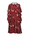 Valentino Midi Dresses In Maroon