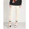 GUCCI WEB-TRIM RELAXED-FIT LACE TROUSERS