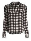 ALICE AND OLIVIA Caleb Western Check Plaid Shirt