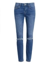 CURRENT ELLIOTT The Stiletto Distressed Ankle Jeans