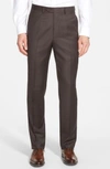 SANTORELLI LUXURY FLAT FRONT WOOL TROUSERS,1900F