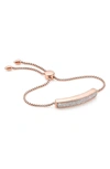 Monica Vinader Engravable Baja Diamond Bracelet (online Trunk Show) In Rose Gold/ Diamond