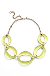 ALEXIS BITTAR LARGE LUCITE LINK FRONTAL NECKLACE,AB00N118750