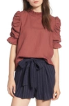 MOON RIVER PUFF SLEEVE TOP,MR4097