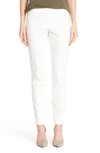 Vince Camuto Petite Ponte-knit Ankle Pants In Vanilla