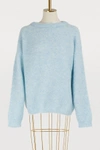 ACNE STUDIOS DRAMATIC WOOL AND MOHAIR SWEATER,A60034 AAT1 DUSTY BLUE