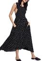 Free People Smocked Polka-dot Dress In Black